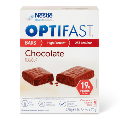 OPTIFAST Meal Bar - Chocolate - 1 Month Supply - 6 Boxes (36 Bars)
