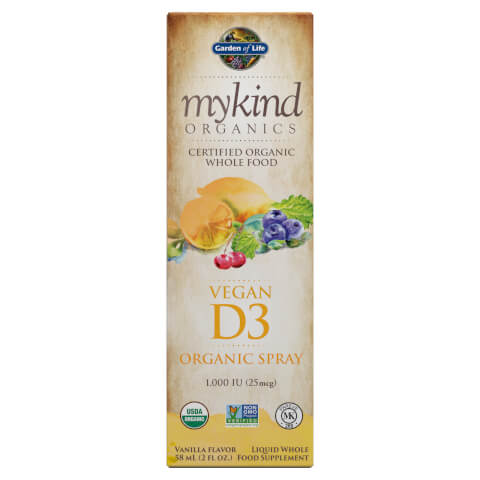 mykind Organics 有機維他命純素 D3 噴劑 - 香草 - 58 毫升