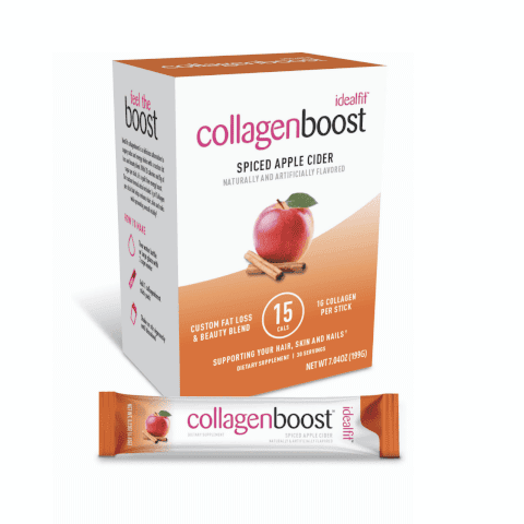 IdealFit Collagen Boost, Spiced Apple Cider, 30 Serving Box