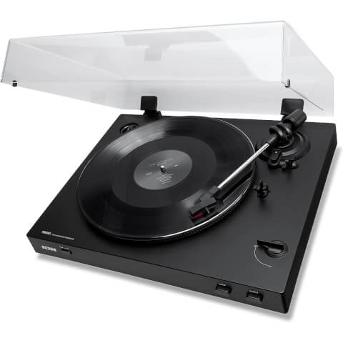 ION Audio Pro80 - Fully Automatic Turntable/Vinyl Record Player with 2 Playback Speeds, Quiet Belt-Drive System, Dustcover & Coaxial Audio Output