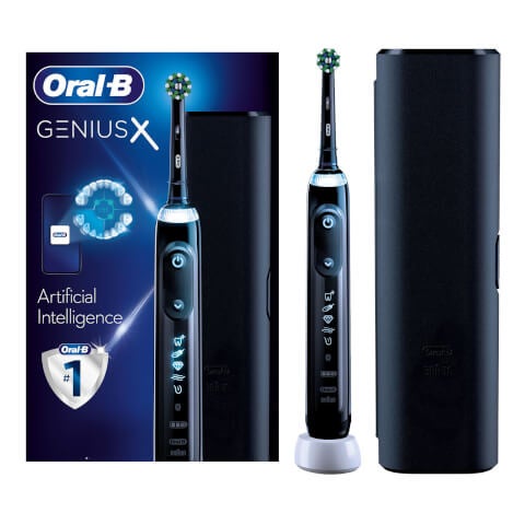 Oral-B Genius X Black Electric Toothbrush with Travel Case