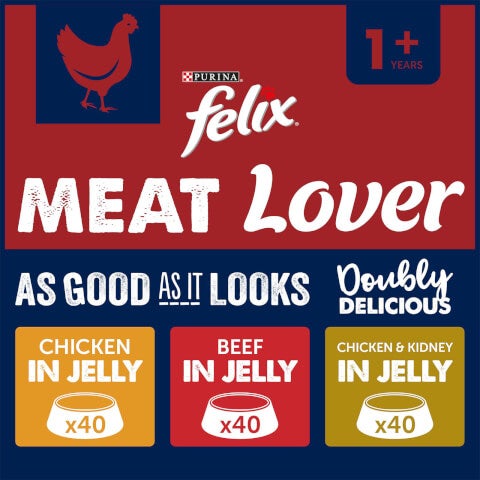Felix Pick 'n' Mix Meat Lover in Jelly 120 pack