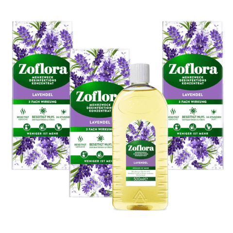 Lavendel Mehrzweck Desinfektionsmittel-Konzentrat 3x500 ml Vorteilspack