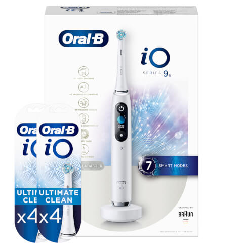 Oral-B iO9N Elektrische Tandenborstel Wit + 8 Opzetborstels