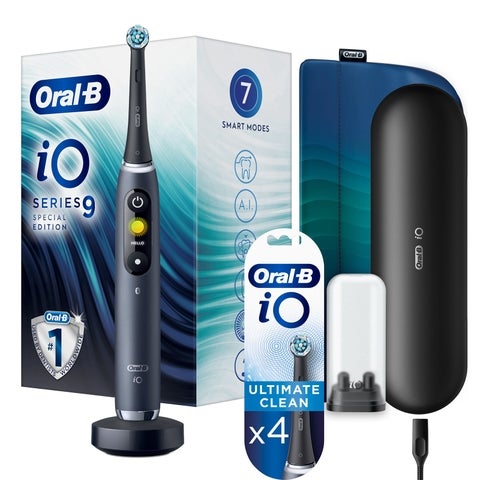 Oral B iO9 Black Onyx Special Edition Electric Toothbrush + 4 Refills