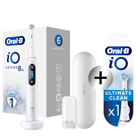 Oral-B iO8N Electric Toothbrush White + 10 Refills