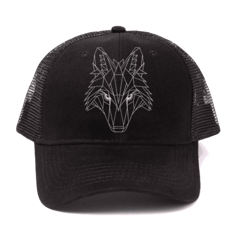 Wolfpack Head Trucker Cap - Black
