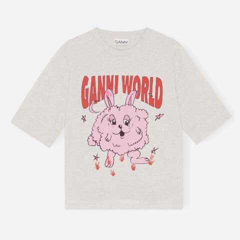 Ganni Bunny Organic Cotton-Jersey T-Shirt