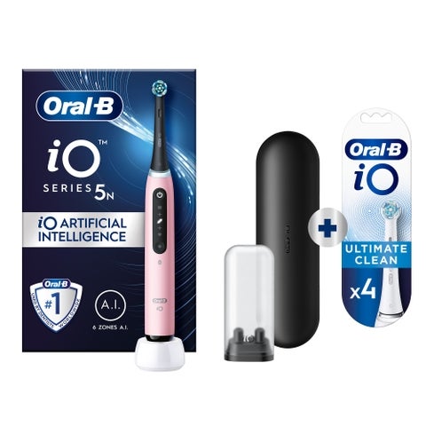 Oral-B iO 5N Elektrische Tandenborstel Roze + 4 Opzetborstels