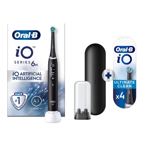 Oral-B iO 6N Elektrische Tandenborstel Zwart Lava + 4 Opzetborstels