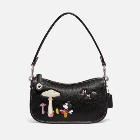 Coach x Disney Mickey and Flowers Leather Shoulder Bag