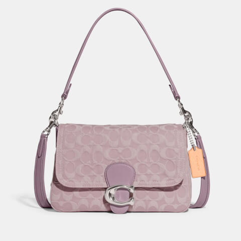 Coach Washed Denim and Leather Soft Tabby Shoulder Bag