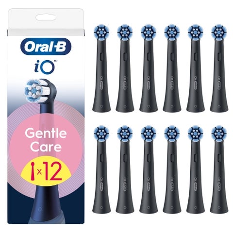 Oral-B iO Series Gentle Care Brush Heads Black, 12 Pieces (Dentist)