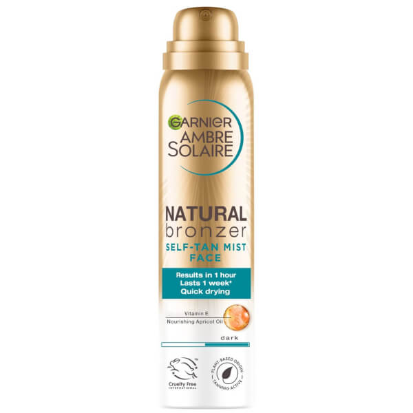 Garnier Bronzer Naturale Spray Viso Autoabbronzante Scuro ad Asciugatura Rapida Ambre Solaire 75 ml