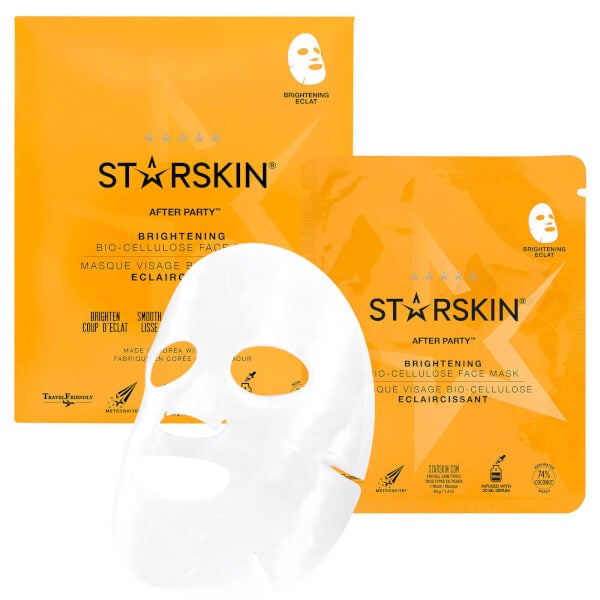 STARSKIN STARSKIN After Party™ maschera viso illuminante seconda pelle in biocellulosa di cocco