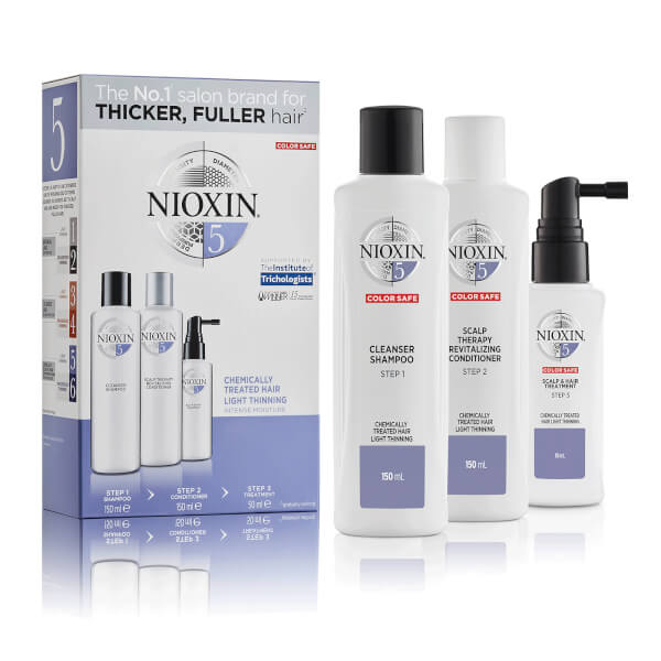 NIOXIN Kit Trial 3-Part System 5 for Chemically Treated Hair with Light Thinning NIOXIN