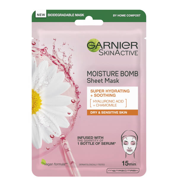 Garnier Garnier Moisture Bomb Camomile Hydrating Face Sheet Mask for Dry and Sensitive Skin 28g