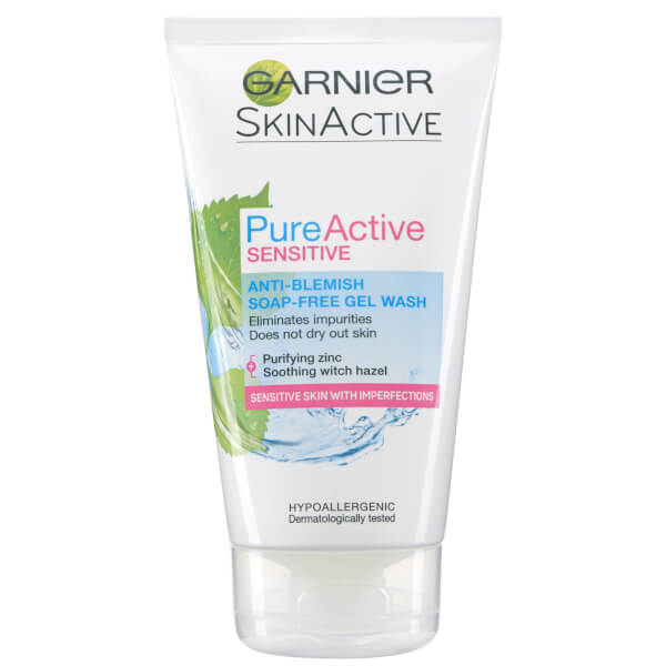 Garnier Garnier Pure Active Anti Blemish Soap Free Gel Wash Sensitive Skin 150ml