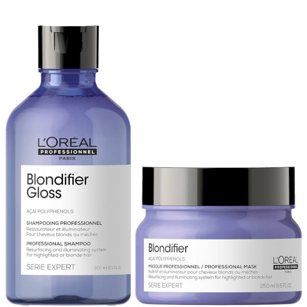 Lu0027Oréal Professionnel L'Oréal Professionnel Serie Expert Blondifier Gloss duo shampoo e maschera illuminanti per capelli biondi