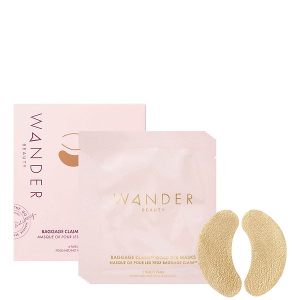 Wander Beauty Wander Beauty Baggage Claim Eye Masks (Pack of 6) - Gold