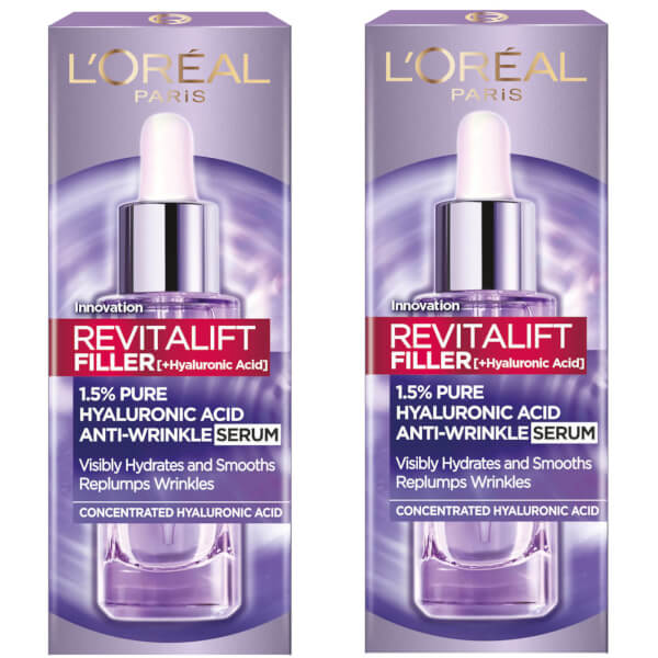 Lu0027Oréal Paris L'Oréal Paris Exclusive Revitalift Filler with 1.5% Hyaluronic Acid Anti-Wrinkle Dropper Serum Duo 2 x 30ml