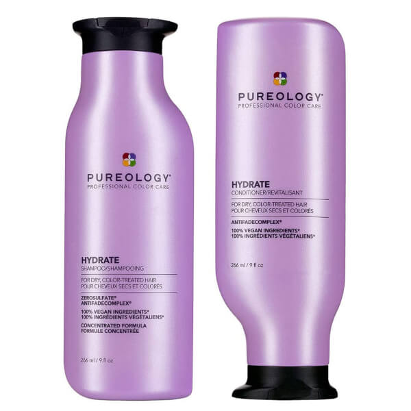 Pureology Pureology Hydrate Shampoo and Conditioner Moisturising Bundle for Dry Hair Sulphate Free for a Gentle Cleanse