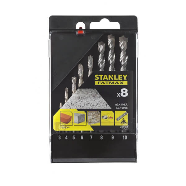 Stanley Fatmax 8Pc Masonry Drill Bit Set STA56068 QZ Homebase