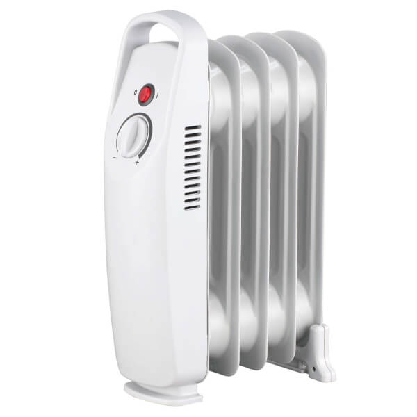Stylec Electric Oil Filled Heater with 5 Fin Design in Grey - 500W |  Homebase