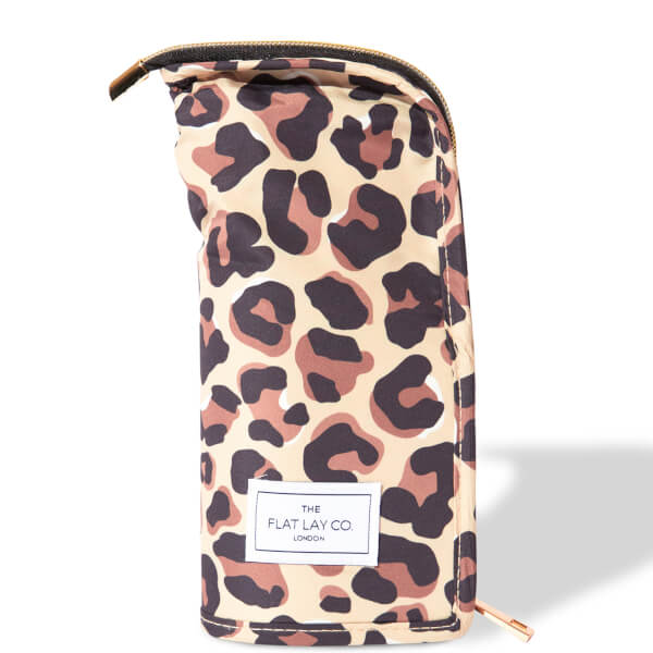 The Flat Lay Co. The Flat Lay Co. Standing Brush Case - Leopard Print