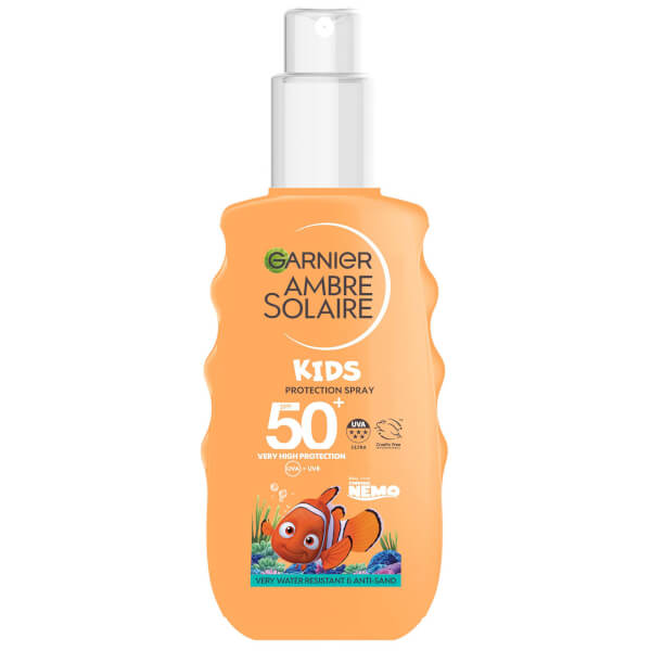 Garnier Garnier Ambre Solaire Kids' SPF50+ Water and Sand Resistant Sun Cream Spray 150ml