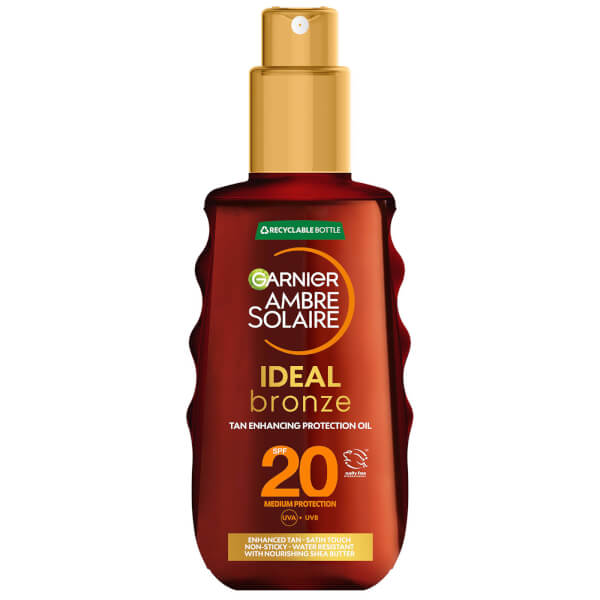 Garnier Garnier Ambre Solaire Ideal Bronze Protective Oil SPF20  Sun Cream Spray 150ml