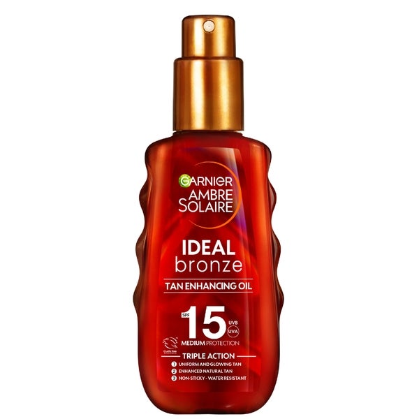 Garnier Garnier Ambre Solaire Ideal Bronze Protective Oil SPF15 Sun Cream Spray 150ml