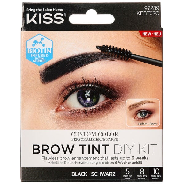 Kiss KISS kit tinta sopracciglia (varie tonalità) - Tonalità:#000000||Nero