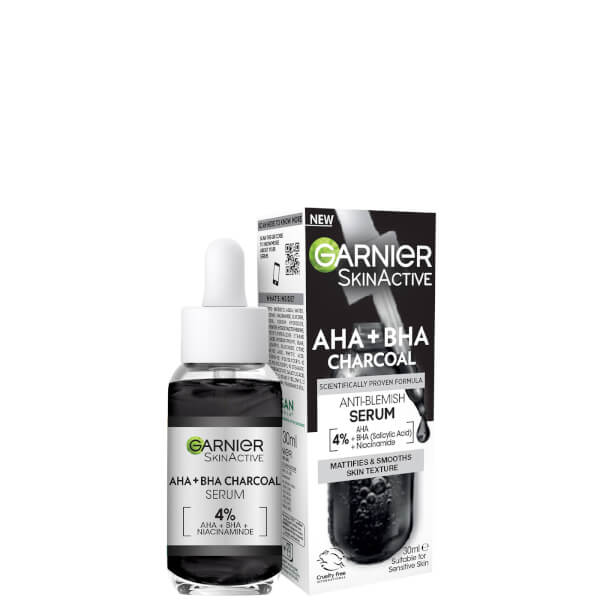 Garnier Garnier Skinactive 4% AHA BHA and Niacinamide Charcoal Serum Resurface and Smooth Skin Texture 30ml
