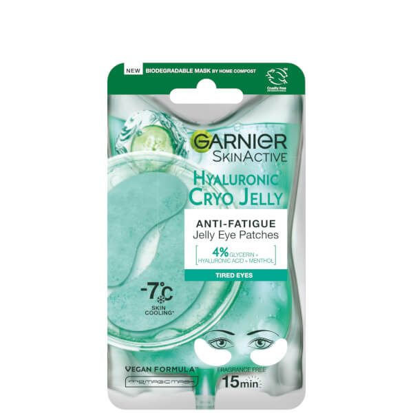 Garnier Garnier Anti-Fatigue Hyaluronic Acid and Icy Cucumber Cryo Jelly Eye Patches