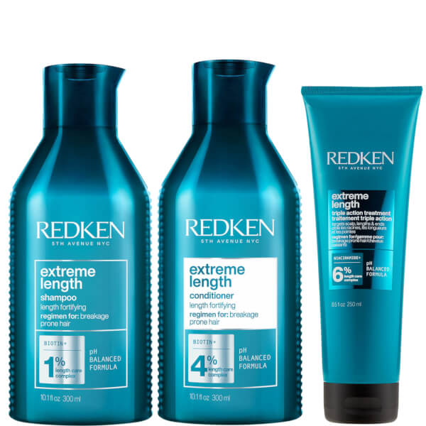 Redken Redken Extreme Length Shampoo Conditioner and Triple Action Treatment Mask Trio Bundle