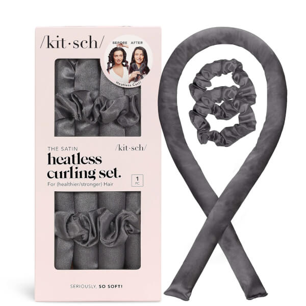 Kitsch Kitsch Satin Heatless Curling Set - Charcoal