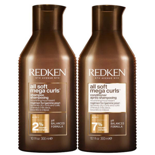 Redken Redken All Soft Mega Curl Hydrating and Nourishing Shampoo and Conditioner Bundle for Curly and Coily Hair