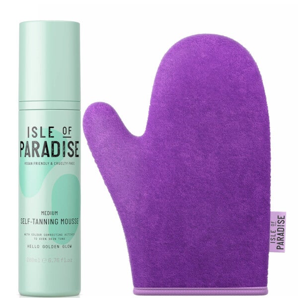 Isle of Paradise Isle Of Paradise Medium Self-Tanning Mousse and Double Sided Mitt Bundle