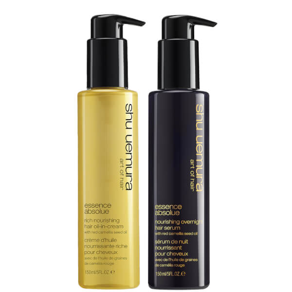 Shu Uemura Art of Hair Shu Uemura Art of Hair Essence Absolue Oil-in-Cream and Absolue Overnight Serum Protecting Hair Routine for Very Dry Hair