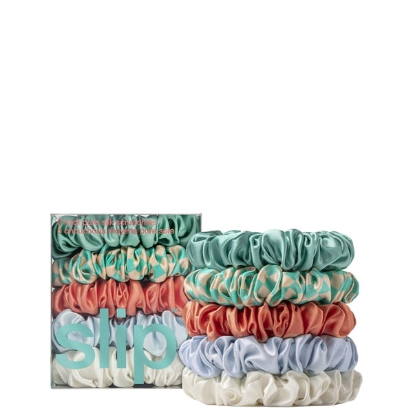 Slip Slip Pure Silk Midi Scrunchies - Seashell