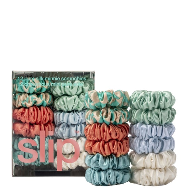 Slip Slip Pure Silk Minnie Scrunchies - Seaside