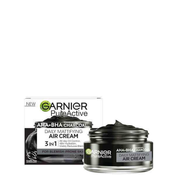 Garnier Garnier Pure Active AHA+BHA Charcoal Daily Mattifying Air Cream 50ml