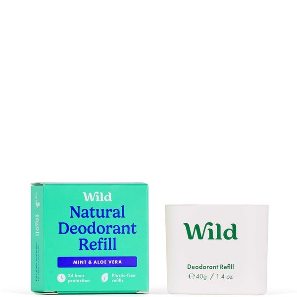 Wild Wild Men's Mint and Aloe Vera Deodorant Refill 40g