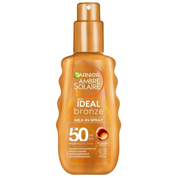 Garnier Garnier Ambre Solaire Ideal Bronze Milk-In Tanning SPF 50 Spray for Face and Body 150ml