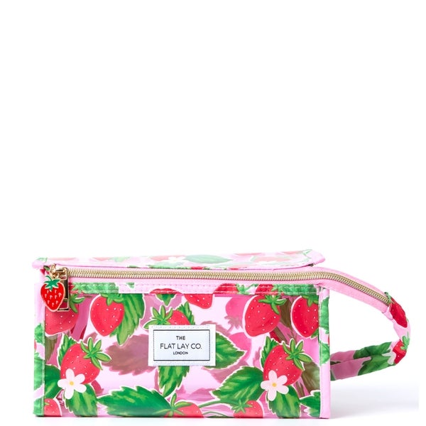 The Flat Lay Co. The Flat Lay Co. Open Flat Makeup Jelly Box Bag - Summer Strawberries