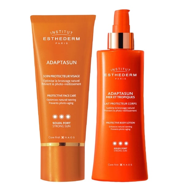 Institut Esthederm Institut Esthederm Adaptasun UVA/UVB Protective Face and Body Duo - Strong Sun