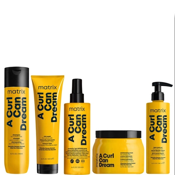 Matrix Matrix A Curl Can Dream Shampoo Hair Mask Moisturising Cream Light Hold Gel and Defining Spray for Wavy and Curly Hair