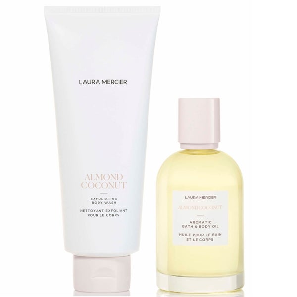 Laura Mercier Laura Mercier Almond Coconut Exfoliating Body Wash and Bath and Body Oil Bundle