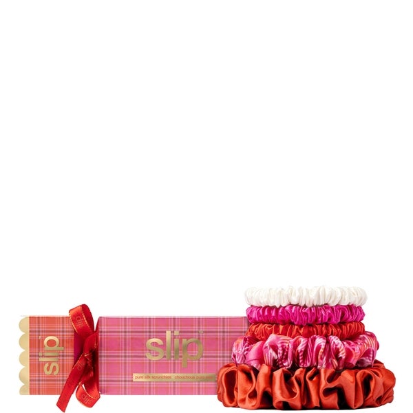 Slip Slip Pure Silk Assorted Scrunchie Cracker - Scarlet
